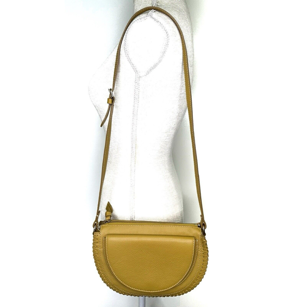 Chico's Mustard Yellow Leather Crossbody Bag EUC